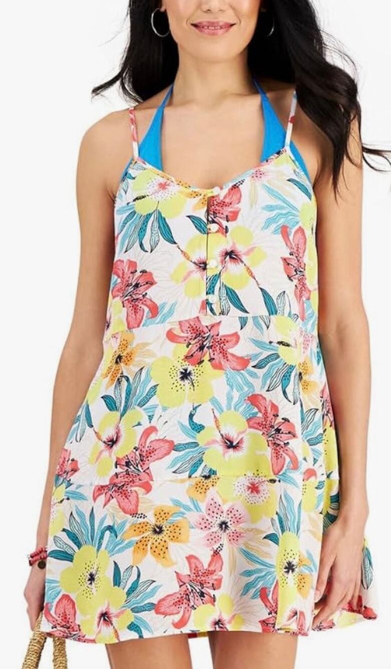 Miken Juniors Floral
Tiered Cover Up Dress L NWT